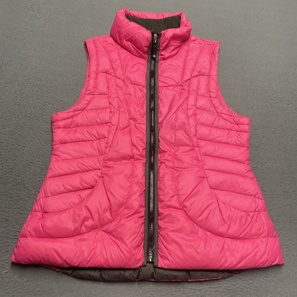 Halifax Traders Vest Womens L Pink Quilted Down Full Zip Insulated Warm
